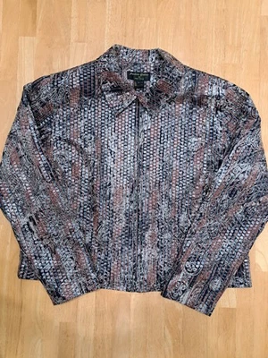 De Colección Chaquetas Galore By John Farah Chaqueta Cremallera Completa Multicolor Texturizada Para Mujer L Foto 1 de 4