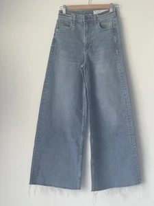 RAG & BONE Sofie Ultra Wide Leg Jeans High Rise Ankle Frayed Hem Size 24 - Picture 1 of 6