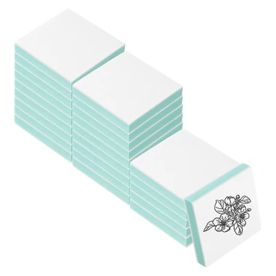 24Pcs 2X2" Rubber Carving Blocks, Soft Linoleum Art Carving Block, Green Foto 1 de 4