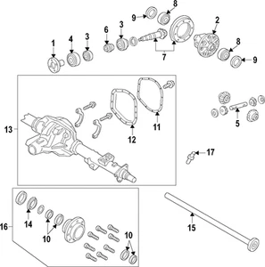 Genuine Ford Differential Crush Sleeve BC3Z-4C121-A - Bild 1 von 2