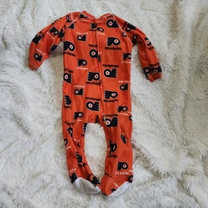 NHL Philadelphia Flyers Zip Up Orange Fleece Body Suit Infant 18 months - Picture 1 of 6
