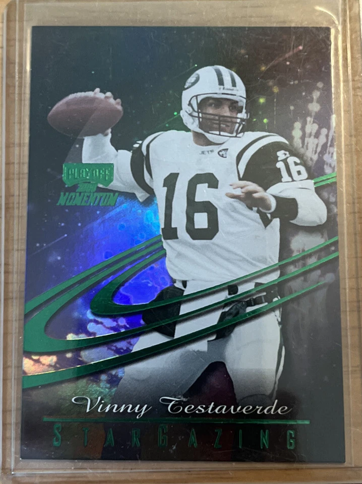 2000 Playoff Momentum Star Gazing Green Vinny Testaverde Card #SG74 - Image 1 of 2
