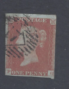 GREAT BRITAIN QV 1d RED-BROWN PLATE 84 USED SG 8 - Bild 1 von 2