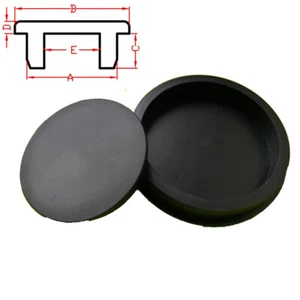 Silicone Rubber Hole Plug Black Cover Tube Pipe Insert Bung Black 52.5mm~108.6mm - Picture 1 of 7