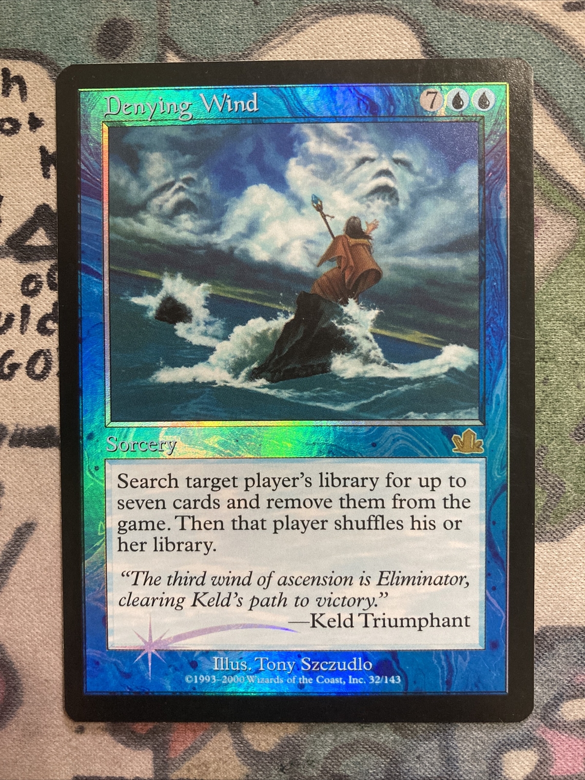 MTG Denying Wind FOIL Prophecy NM Blue Rare Magic The Gathering