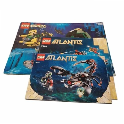 LEGO Atlantis & Aquazone Instruction Manual Lot – Sets 7984, 8076, 6199 - Image 1 of 4