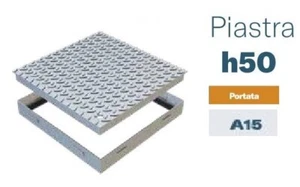 Chiusino/Coperchio/Piastra Z 15/10 carrabile A15 - H.50/mm  misure varie - Imagen 1 de 1