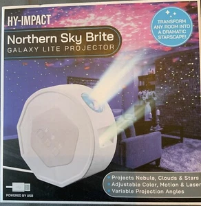 Hy-Impact Northern Sky Brite Galaxy Projector - Nebula, Stars & Moon NEW - Picture 1 of 6