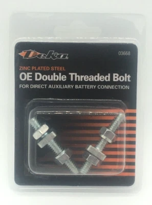 Top Post OE Double Threaded Bolts For Add On Accessories 1/4"-20, by East Penn - Image 1 of 2