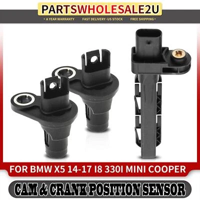 2x Camshaft & 1x Crankshaft Position Sensor for BMW X5 i8 330i 440i Mini Cooper - Image 1 of 4