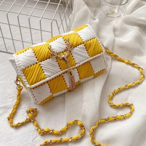 DIY Umhängetasche Handgefertigt Strickerei Tasche Material Set Gestrickt Line - Picture 1 of 17