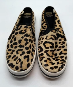 Zapatos deportivos Keds for Kate Spade New York pelo de becerro mula deslizables leopardo talla 9 - Imagen 1 de 13