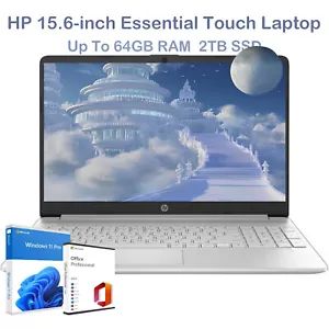 HP 15 15.6“Touch Laptop,Intel Core i3-1215U 4.4GHz,UpTo 64GB,2TB+win11pro+OFP21 - Picture 1 of 9