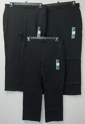 *Lote de 3* Pantalones negros absorbentes de humedad Athletic Works XL (16-18 Petite) para mujer Foto 1 de 4