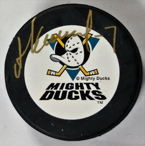 Alexei Kasatonov Signed Mighty Ducks of Anaheim Hockey Puck JSA Authenticated - Picture 1 of 3