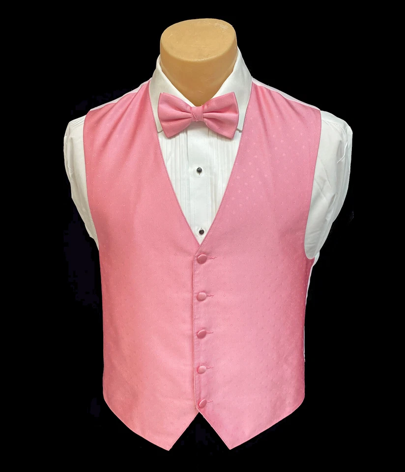 Men's Lauren Ralph Lauren Rose Petal Pink Tuxedo Vest with Choice of Tie - Image 1 of 4