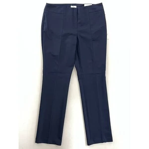 Chicos Womens Seamed Trouser Dress Career Pants Blue Mid Rise Slimming 1.5 New - Picture 1 of 8
