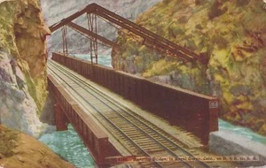 COLORADO CO - Hanging Bridge in Royal Gorge - 1921 - Picture 1 of 2