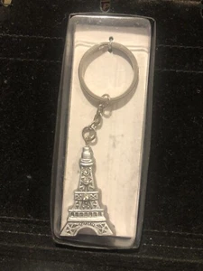 🇫🇷 Torre Eiffel París (Francia Francesa) Llavero Recuerdo - Gris Plata - 🆕 - Imagen 1 de 4