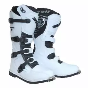 Wulfsport Adults Track Star MX Motocross Enduro Quad Off Road Bike Boots - White - Picture 1 of 1