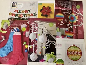 Bundle Christmas Knitting Patterns Decorations Home Garland Stockings Flower #1 - Picture 1 of 7