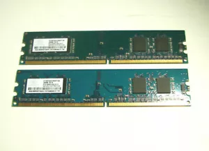 Nanya NT256T64UH4A0FY 256MB (1x256MB) PC2-3200U DDR2 Memory Lot of 2 - Picture 1 of 3