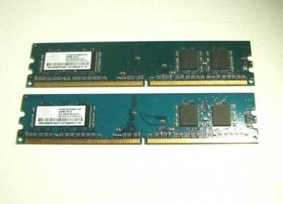 Nanya NT256T64UH4A0FY 256MB (1x256MB) PC2-3200U DDR2 Memory Lot of 2 - Image 1 of 3