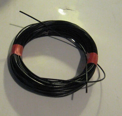 25 MTRS Of  BLACK PVC Coated Polly Weave  Antenna  Wire Ham Amateur Radio Use - Image 1 of 2