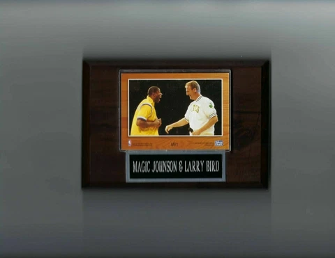 MAGIC JOHNSON LARRY BIRD PLAQUE LOS ANGELES LAKERS LA BOSTON CELTICS BASKETBALL Cover