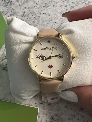 NWT Kate Spade Metro 30mm Rose Gold Leather Band Gold Dial Women's Watch - Image 1 of 4