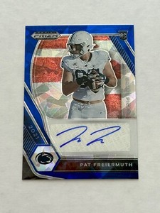 2021 Prizm Draft Picks Pat Freiermuth Blue Cracked Ice Auto SP 30/75 Penn State