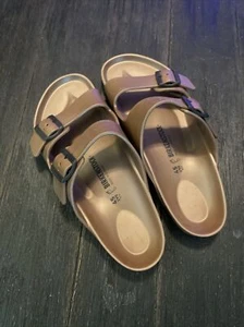 Birkenstock Arizona Gizeh Gold Glamour Multi EVA Waterproof Beach Slides Sandals - Picture 1 of 4