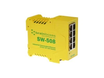 BRAINBOXES SW-508 INDUSTRIAL ETHERNET 8PORT SW - Image 1 of 4