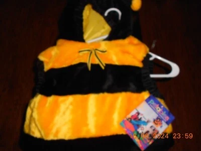 Disfraces de petables con capucha para niñas grandes amarillos y negros Foto 1 de 4