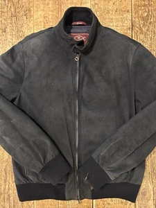 Stewart Giacca PIUMINO Pelle Imbottita Modello Baracuta Made Italy Nero Jacket - Imagen 1 de 16