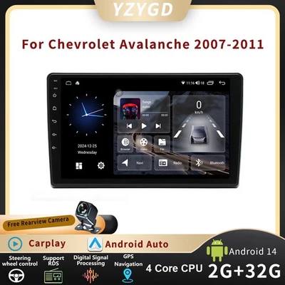 For Chevrolet Avalanche 2007-2011 CarPlay Android Auto Stereo Car Radio GPS Navi - Image 1 of 4