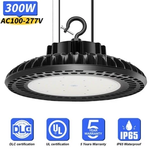 300 Watt UFO Led High Bay Light Commercial Industrial Ceiling Fixtures - 43500LM - Picture 1 of 10