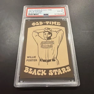 1974 Laughlin Old Time Black Stars Willie Foster #5 PSA 6 EX-MT SET BREAK - Bild 1 von 2