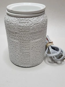 Scentsy Trust in Him Wax Warmer White Religious Lord Pray Full Size Home Decor - Picture 1 of 9