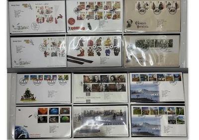 Royal Mail First Day Cover Stamps 2012 Collection 12 Different Covers in sleeves - Image 1 of 4
