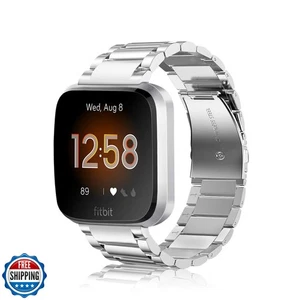 Fintie Metal Band Compatible with Fitbit Versa 2 1 and Lite Edition, Solid St - Picture 1 of 5