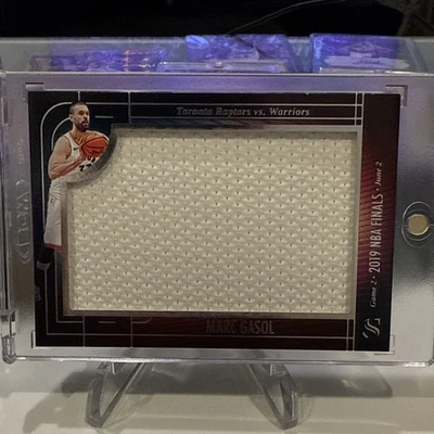 Panini Silhouette 2019 NBA Finals Marc Gasol Game-Used/Stained Patch - Raptors - Image 1 of 4