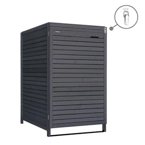 Mülltonnenbox Mülltonnenverkleidung für 1 Tonne bis 240L in anthrazit ROMA - Bild 1 von 7