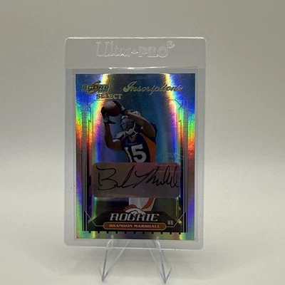 2006 Score Select Rookie Inscriptions /100 Brandon Marshall #424 Rookie Auto RC - Image 1 of 2