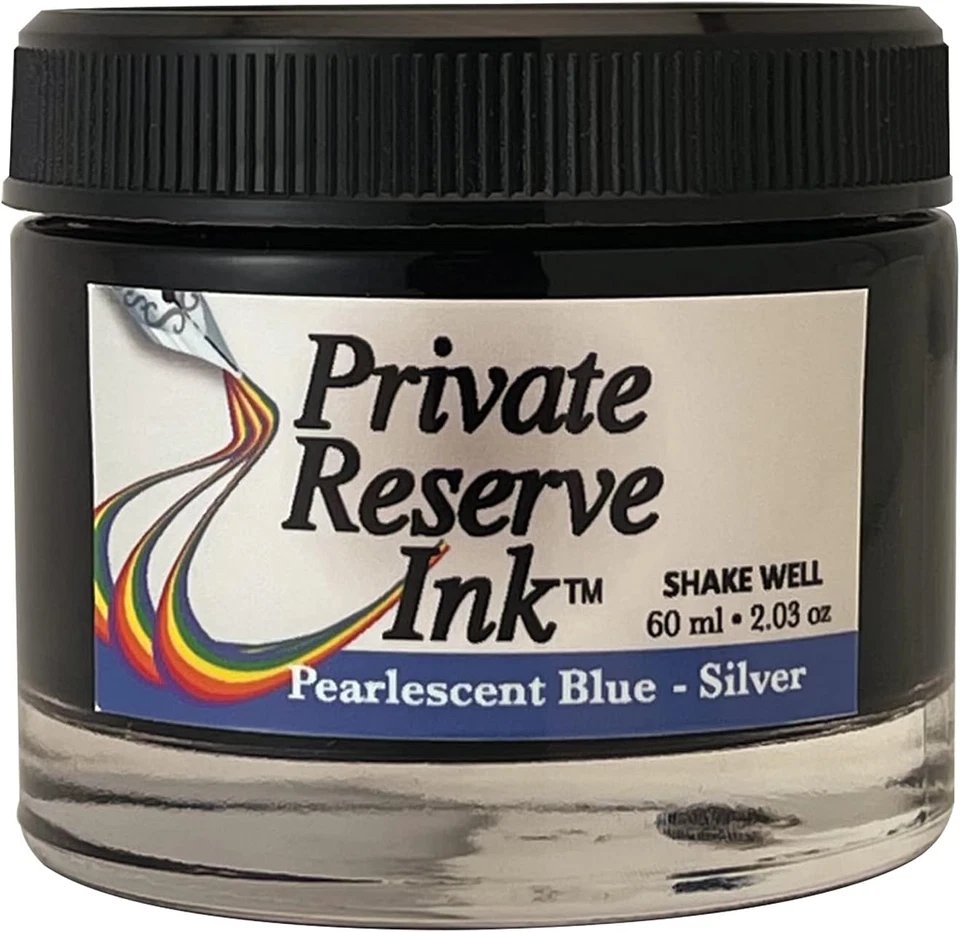 PEARLESCENT - 60 Ml Ink Bottle for Fountain Pen (Blue/Silver) (PR17046)