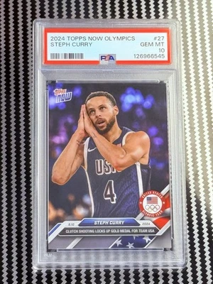 Tarjeta #27 Topps Now Steph Curry Olympics 2024 "Night, Night"🔥PSA 10🔥 Foto 1 de 4