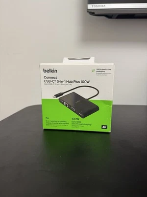 Belkin Connect USB-C 5-in-1 Hub Plus 100W - Image 1 of 4