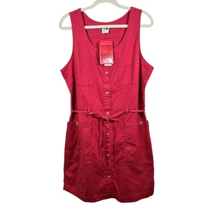 The North Face Sandy Shores Dress Women's Large Red Organic Cotton Outdoors NWT - Picture 1 of 12