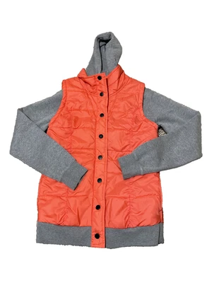 Fox Racing Women's Hoodie Vest Full Zip Jacket Size Medium Gray/Orange - Image 1 of 4
