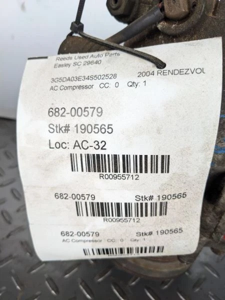 Compresor de aire acondicionado compatible con 01-05 AZTEK 955712 Foto 1 de 4